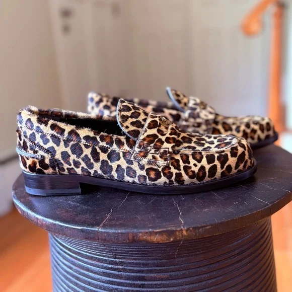 Roberto Cavalli Jaguar Print Penny Loafers